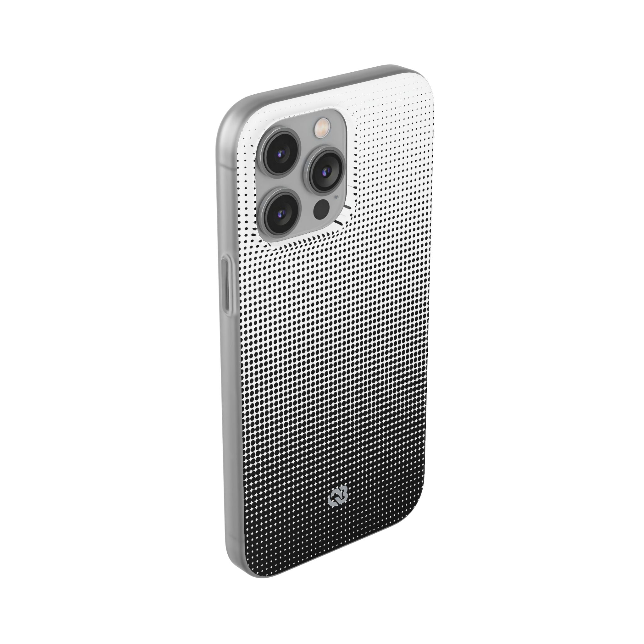Black Lite Phone Case for iPhone - Obsidian Halftone Flux