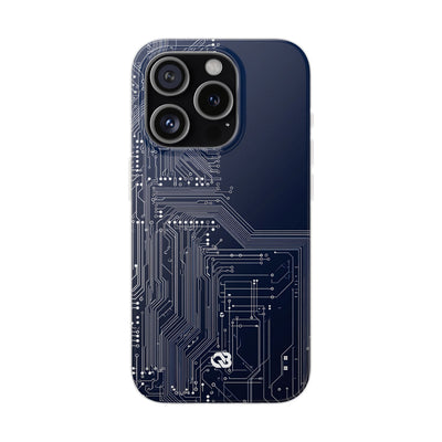 Blue Lite Phone Case for iPhone - Cobalt Data Stream