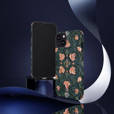Florentine Rose Arabesque · Tough Phone Case for iPhone · Green