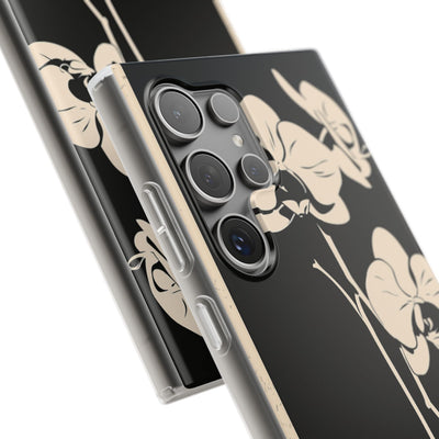 Black Lite Phone Case for Samsung - Obsidian Bone Orchid