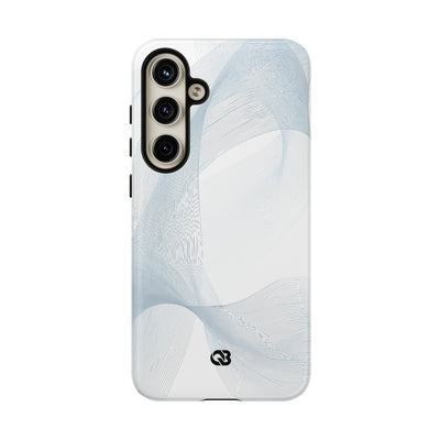 White Tough Phone Case for Samsung - Arctic Line Current