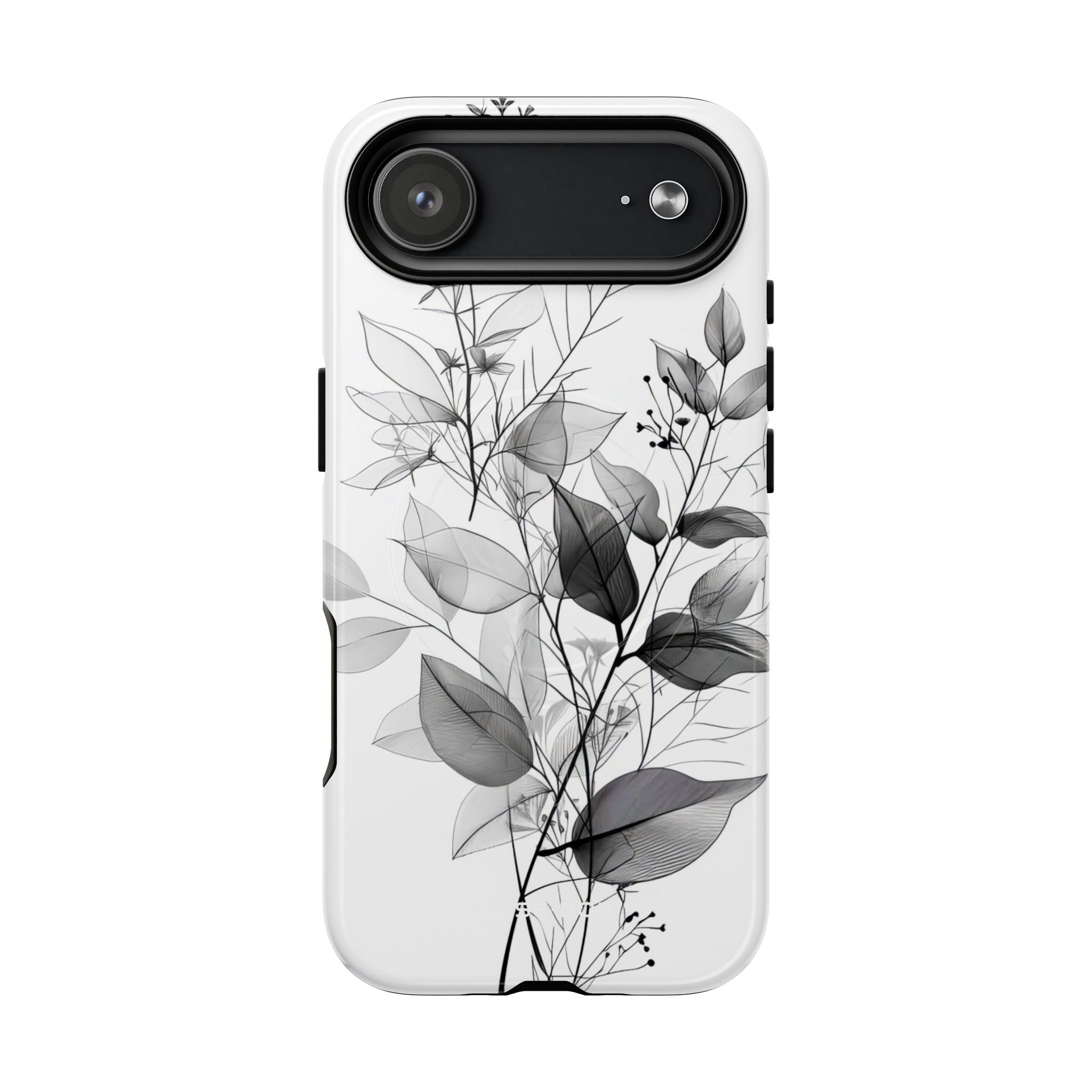 Veined Leaves Gray iPhone 17 Air Case - Tough+ - CASE•BOB