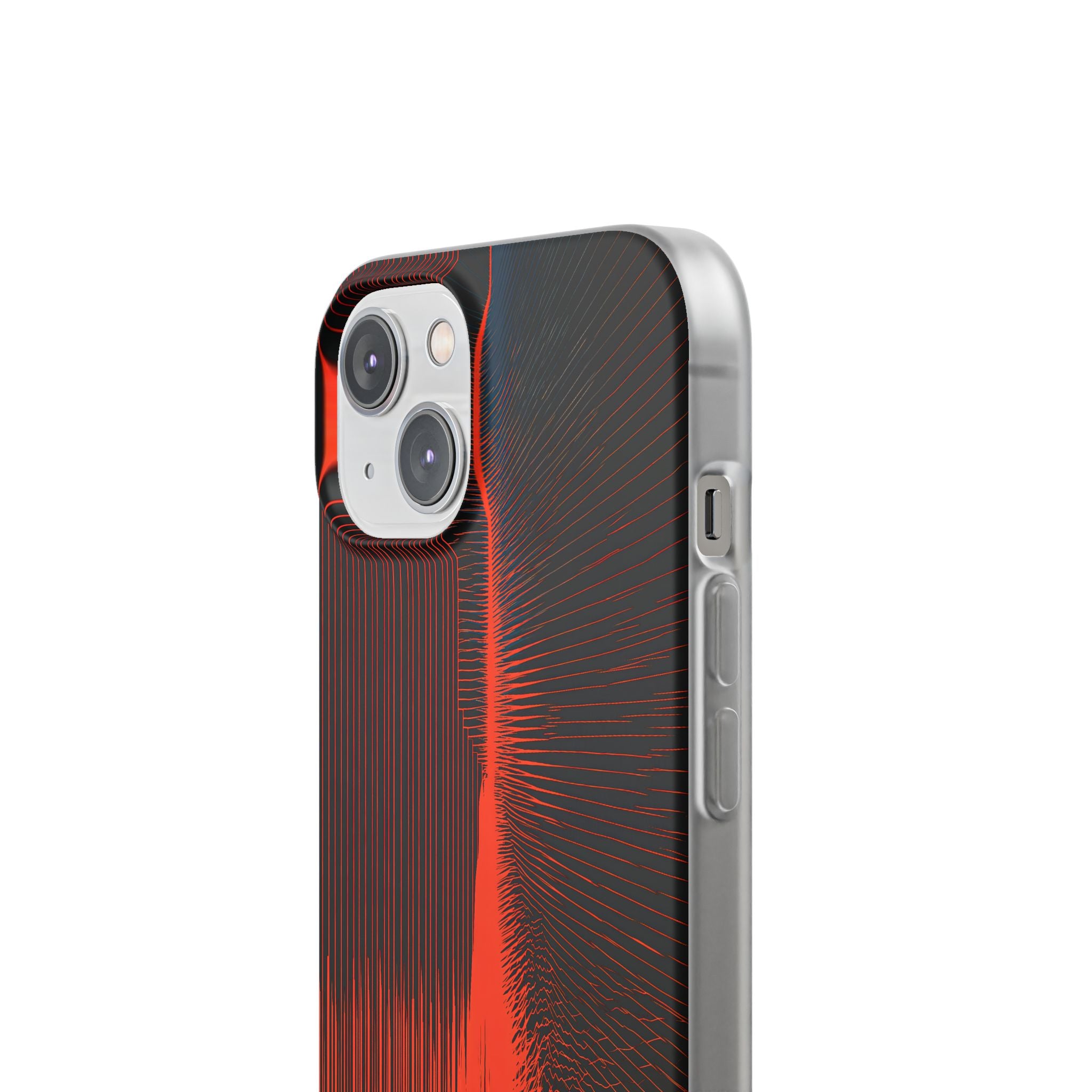 Red Lite Phone Case for iPhone - Crimson Frequency Pulse