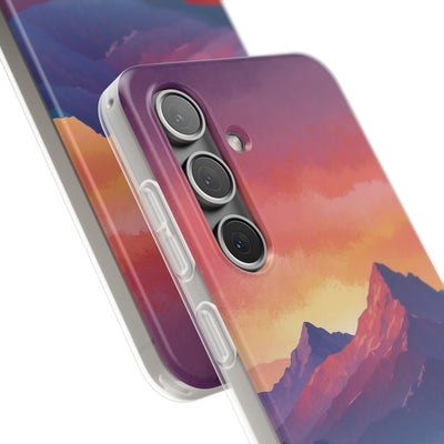 Crimson Mountain Dusk · Soft Handyhülle für Samsung