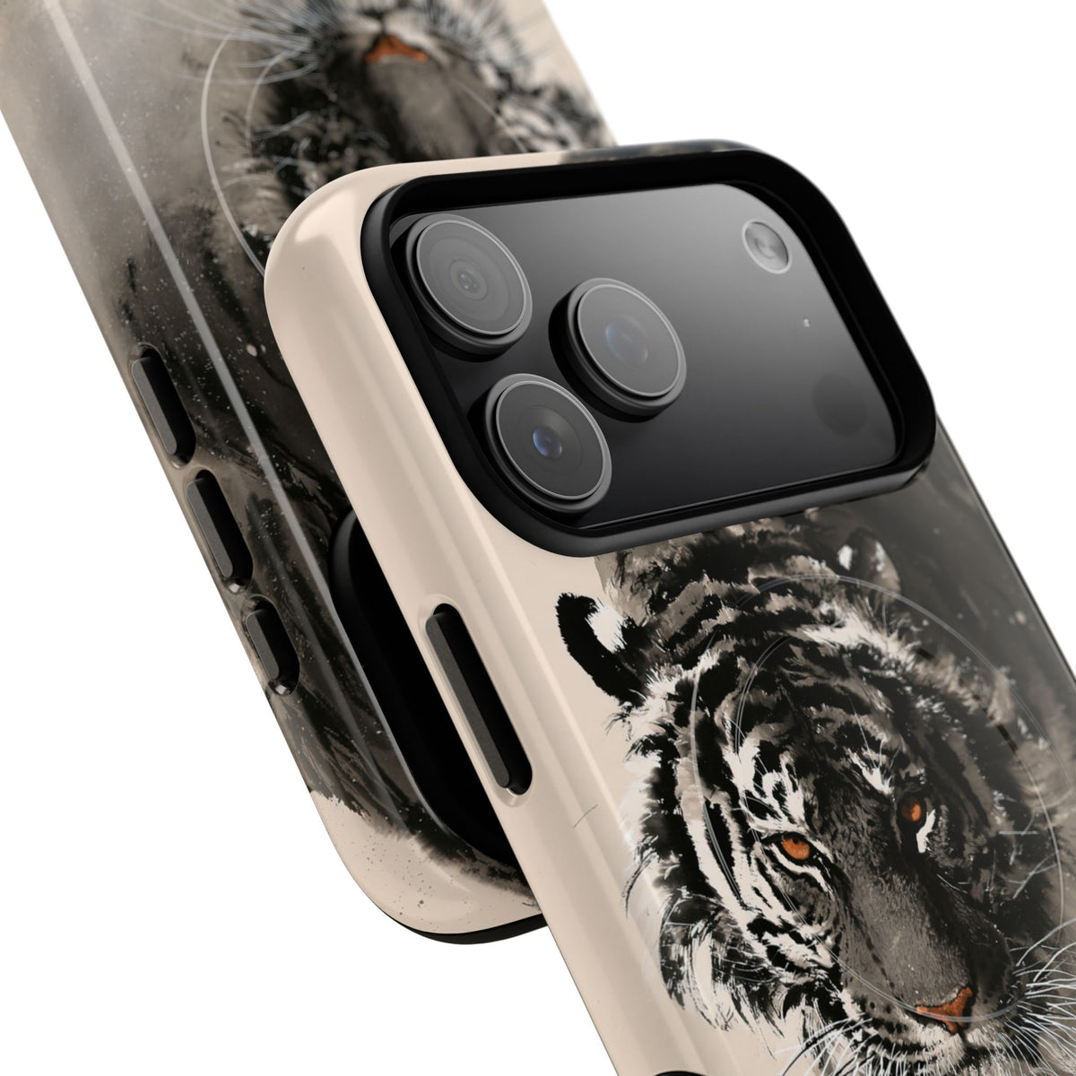 Ink Wash Tiger · Tough 2.0 Magnetic Phone Case for iPhone · Beige
