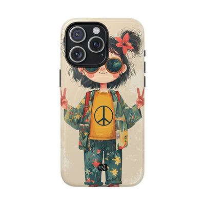 Retro Peace Girl · Tough+ Phone Case for iPhone · Magsafe