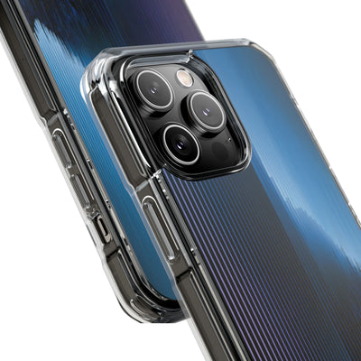 Blue Impact MagSafe Phone Case for iPhone - Indigo Distortion Wave