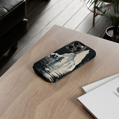 Blue Tough Phone Case for iPhone - Frozen Navy Monolith