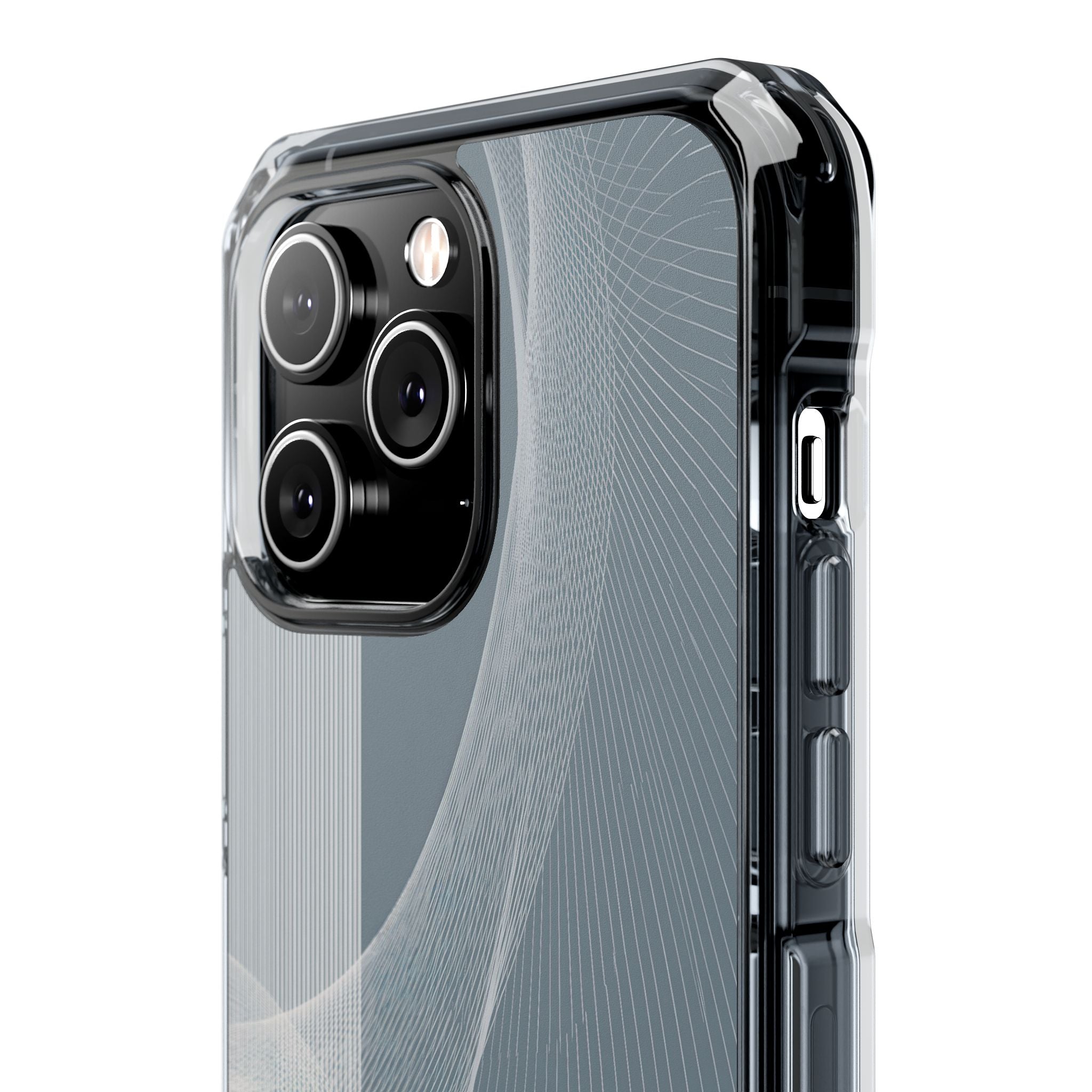 Grey Impact MagSafe Phone Case for iPhone - Slate Mesh Horizon