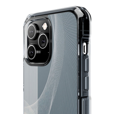 Grey Impact MagSafe Phone Case for iPhone - Slate Mesh Horizon