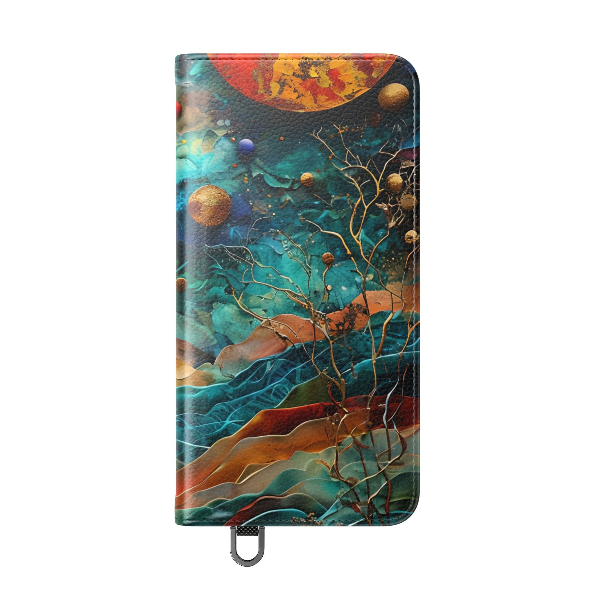 Solar Orbit Orange - Samsung S25 Case - Wallet