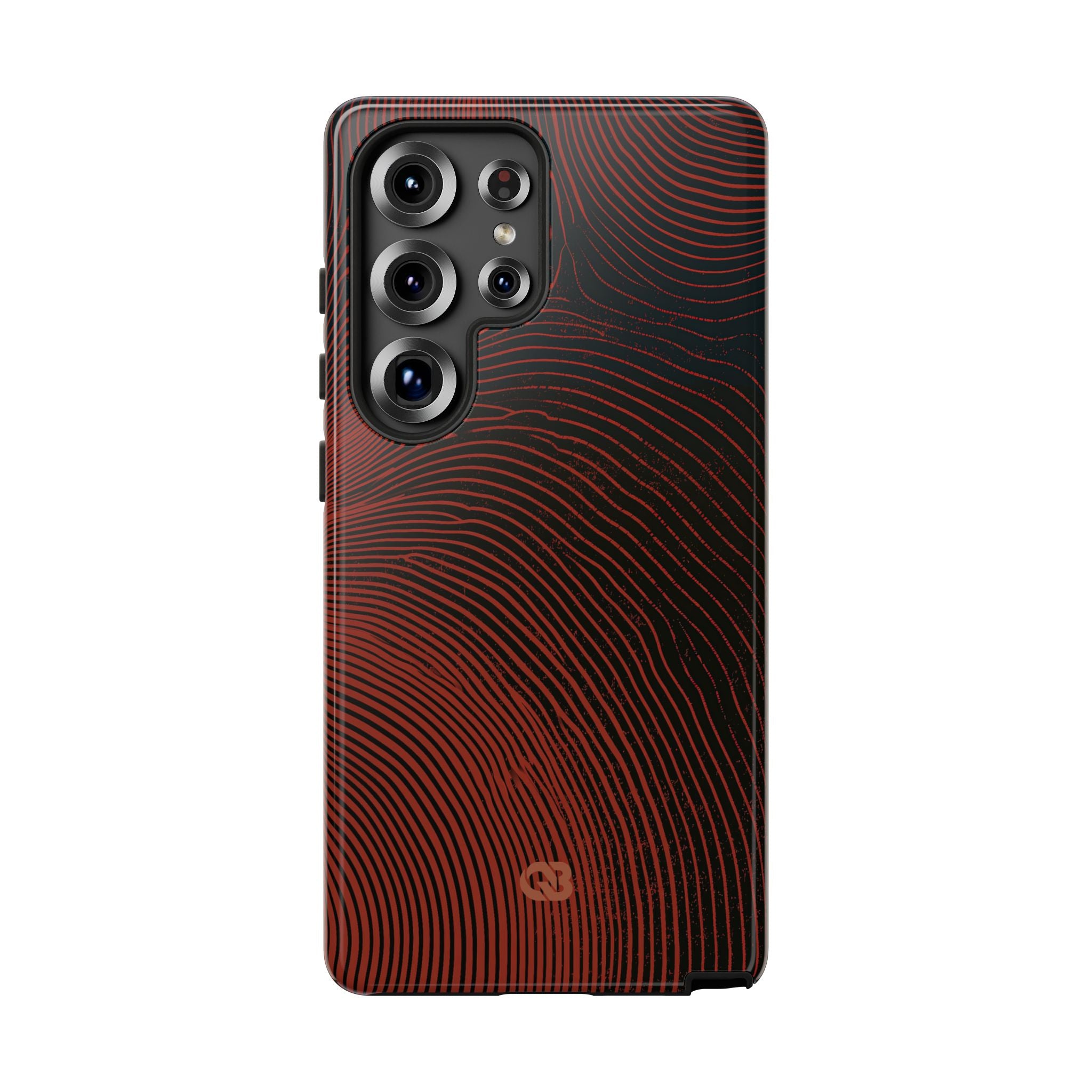 Red Tough Phone Case for Samsung - Terracotta Nerve Map