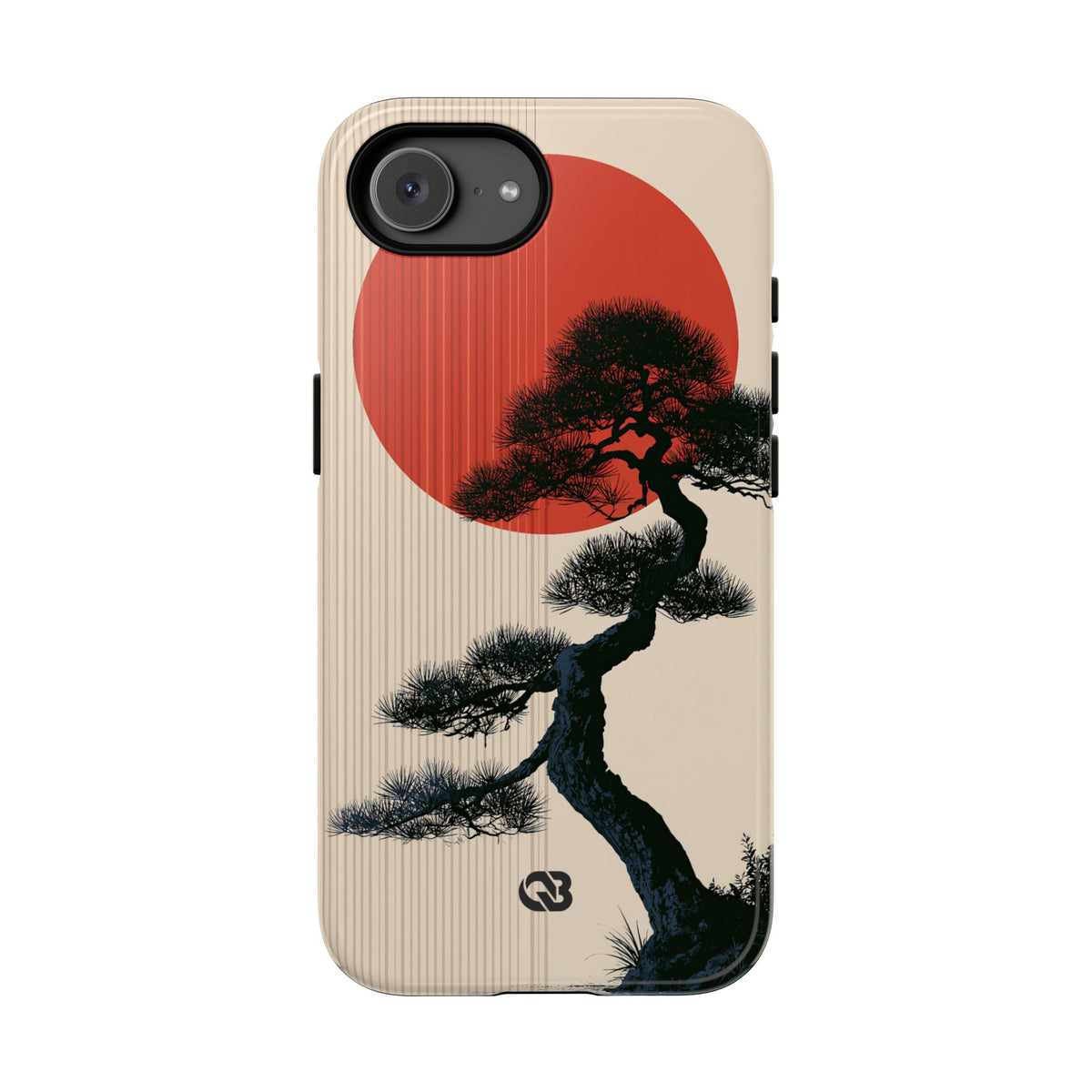 Crimson Sun Bonsai · Tough Phone Case for iPhone · Beige