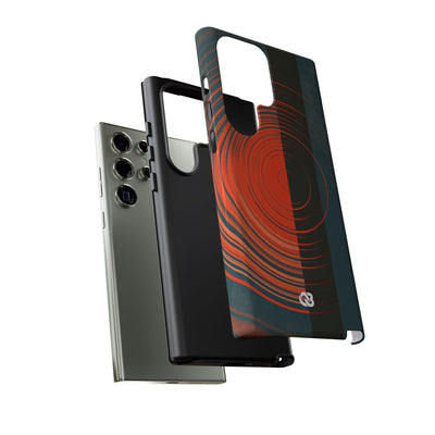 Teal Tough Phone Case for Samsung - Burnt Slate Radial