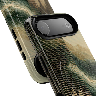 Beige Tough 2.0 Magsafe Phone Case for iPhone - Veridian Data Ridge