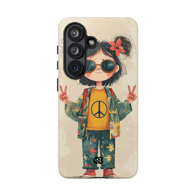 Retro Peace Girl · Tough Custodia per Samsung