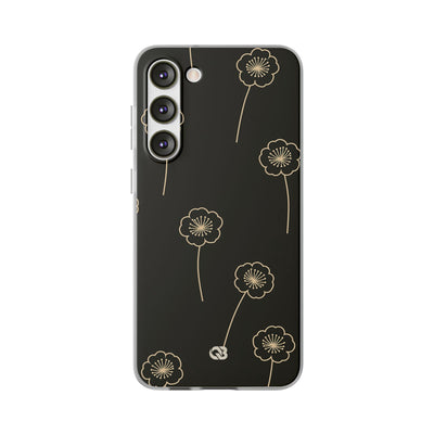 Black Lite Phone Case for Samsung - Obsidian Sand Petals
