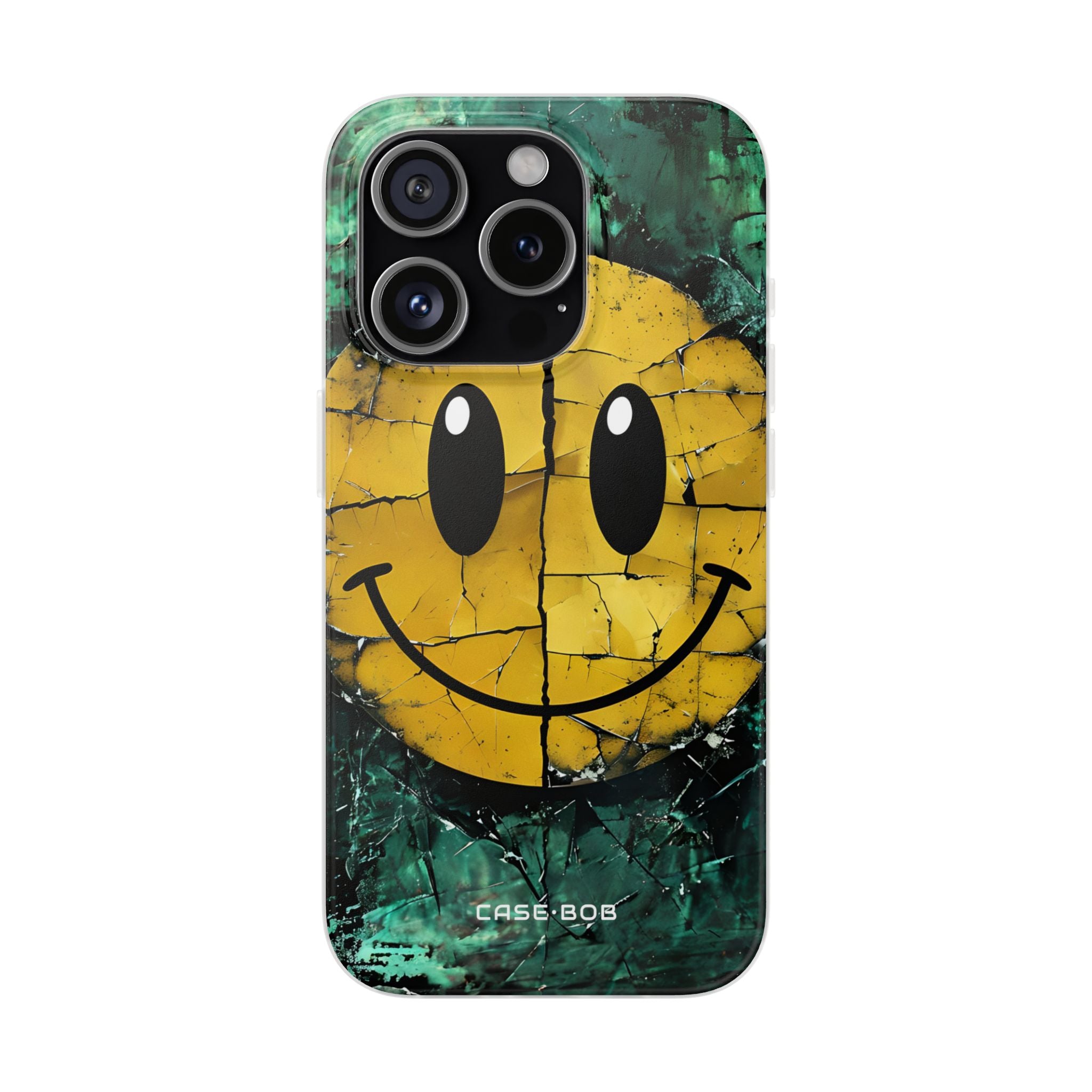 Cracked Smiley iPhone 15 Pro Case - Soft