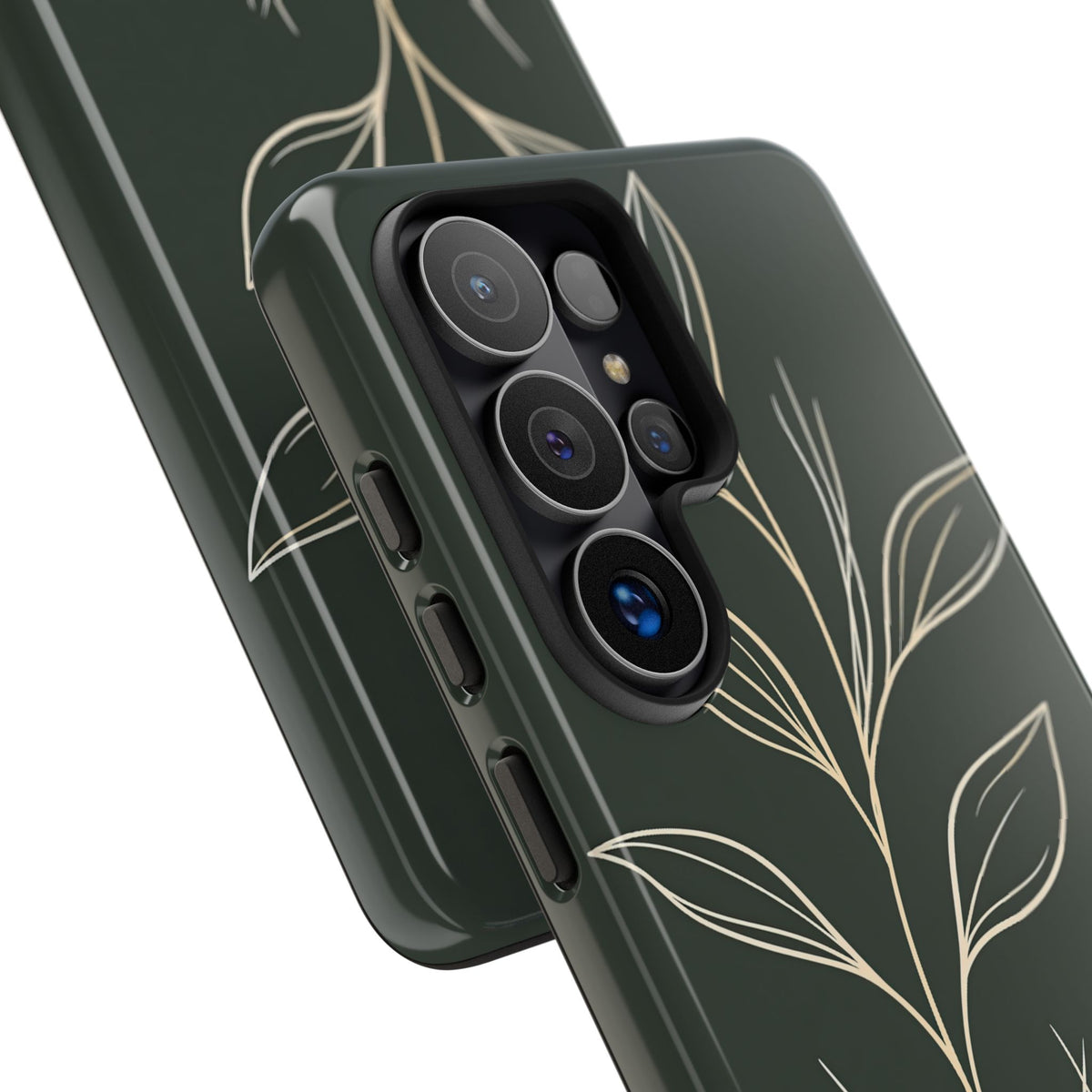Minimal Botanical Stem · Tough Phone Case for Samsung · Green