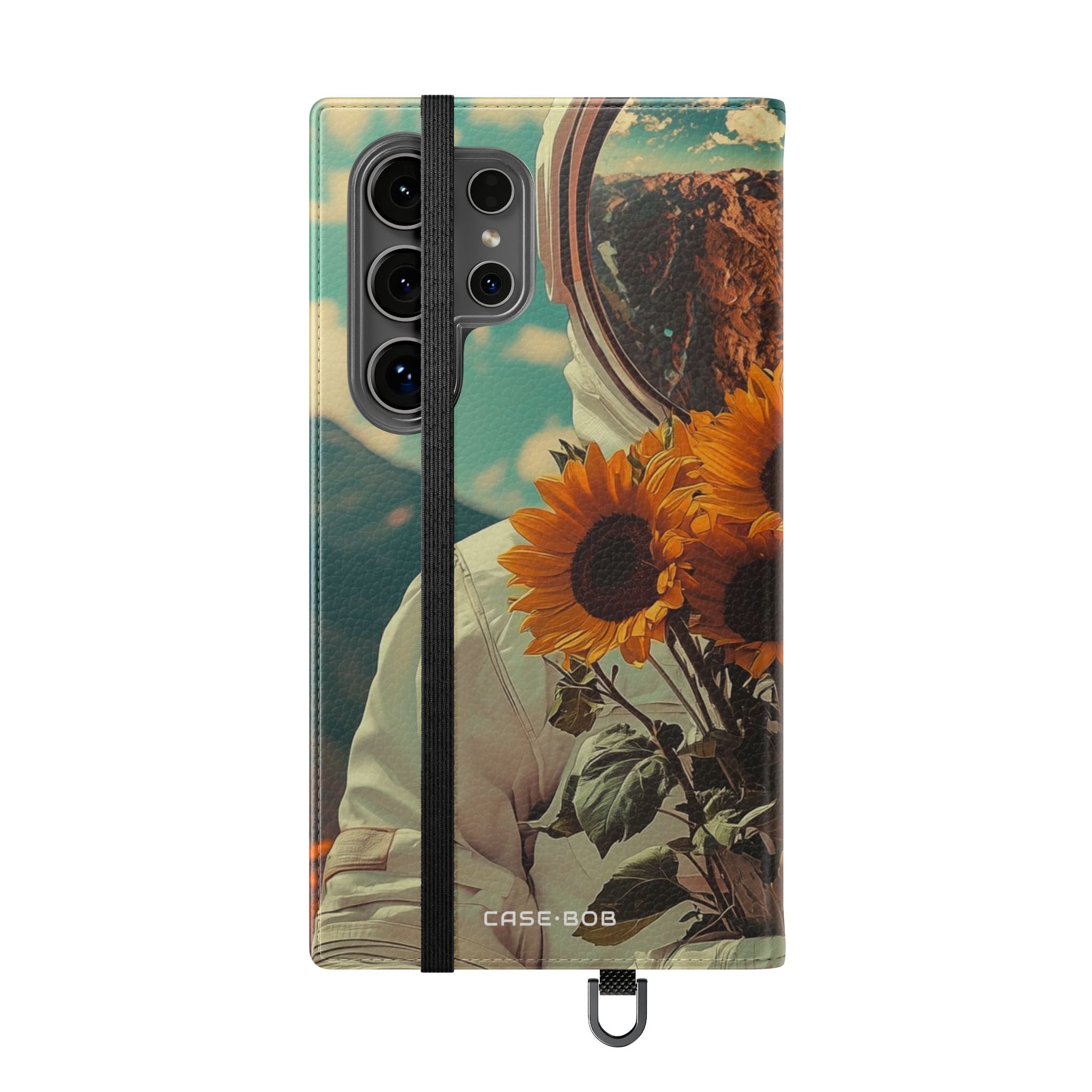 Auringonkukka Astronaut - Samsung S24 Ultra Case - Lompakkokotelo