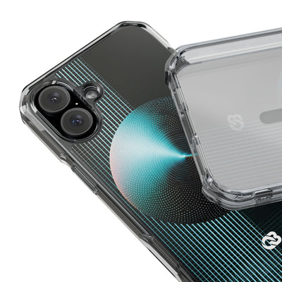 Blue Impact MagSafe Phone Case for iPhone - Cyan Vector Sphere