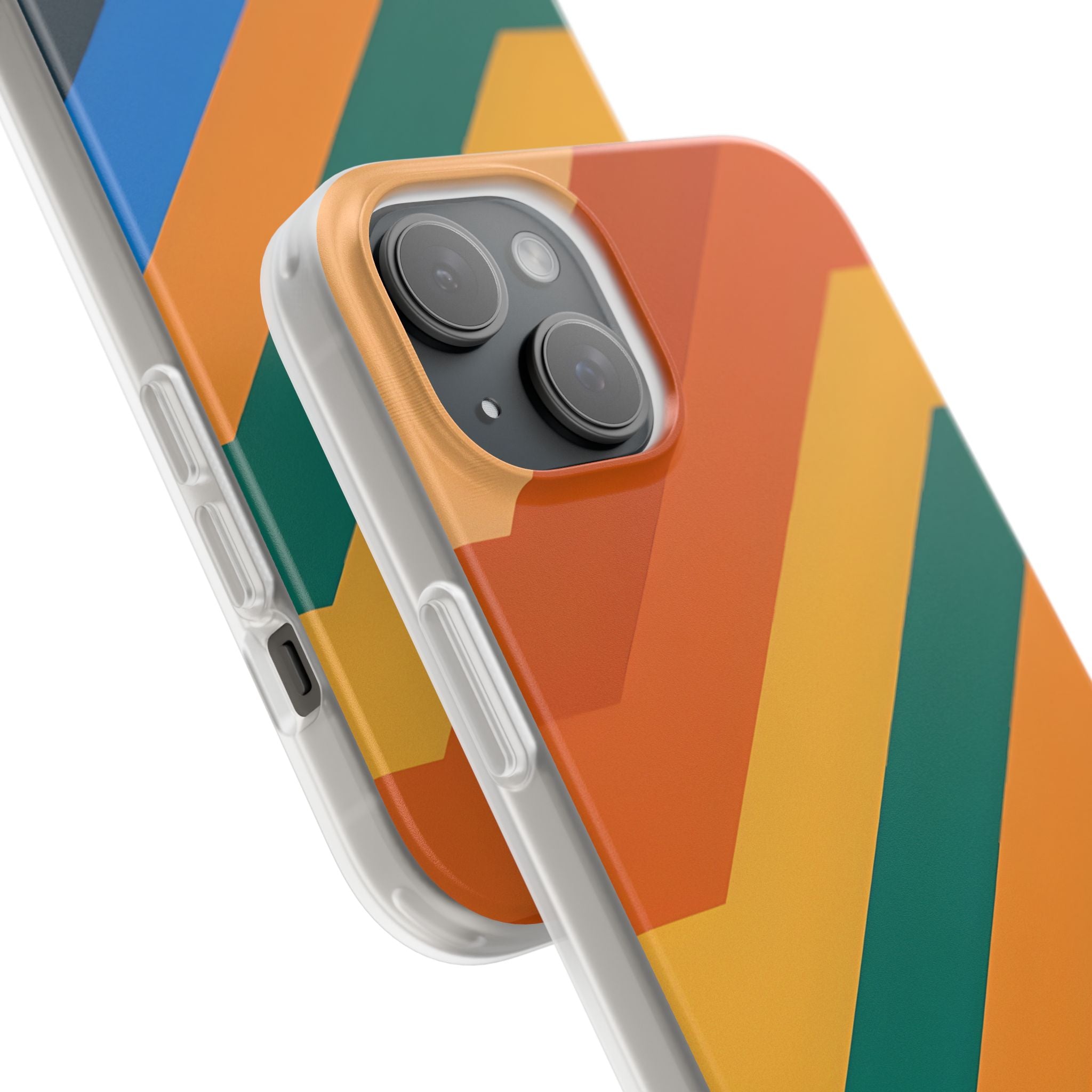 Retro Ridge Lines · Soft Phone Case for iPhone