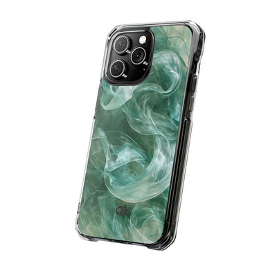 Translucent Aqua Flow · Clear Impact Magnetic Phone Case for iPhone · Teal