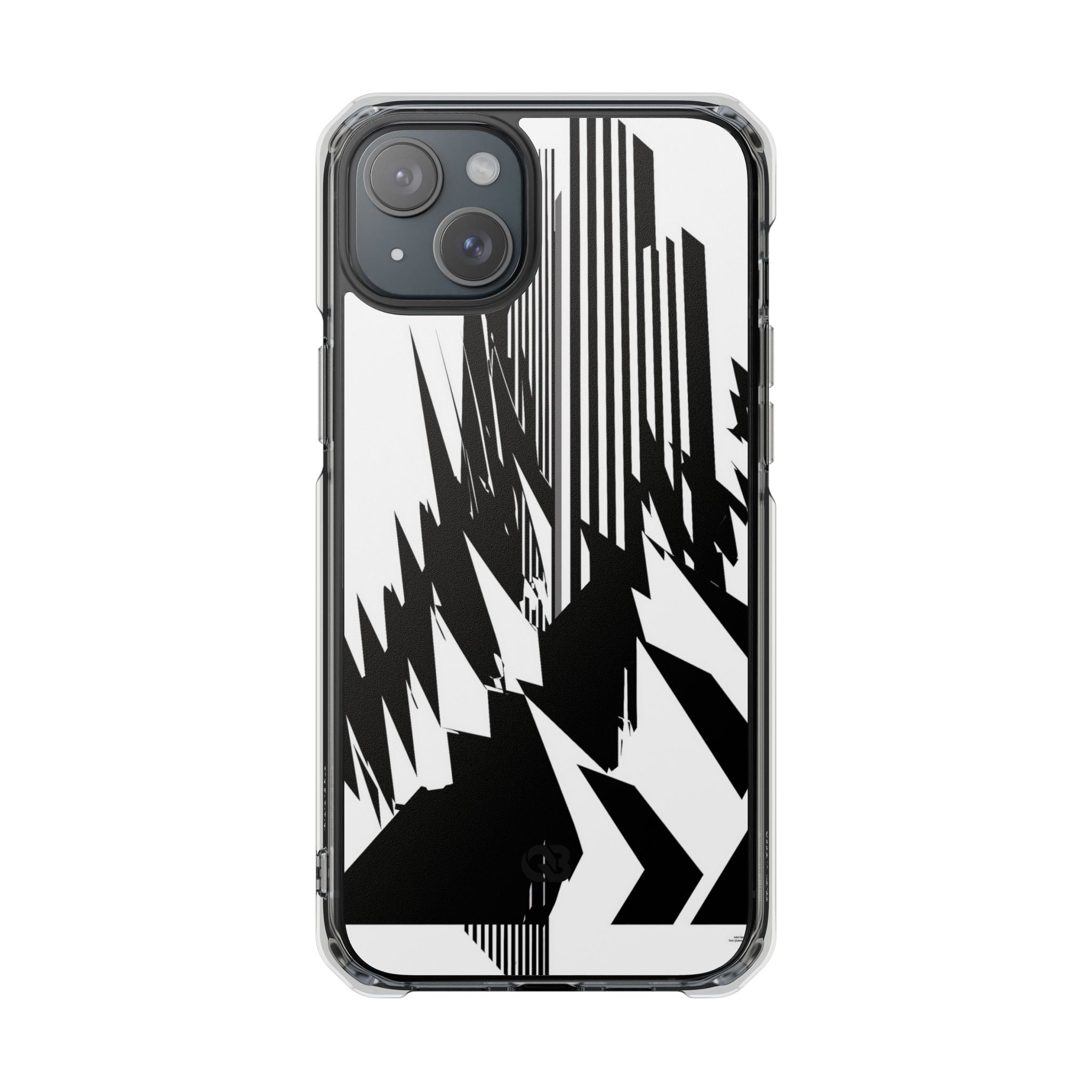 White Impact MagSafe Phone Case for iPhone - Shattered Vector Spire