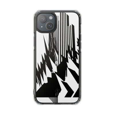White Impact MagSafe Phone Case for iPhone - Shattered Vector Spire
