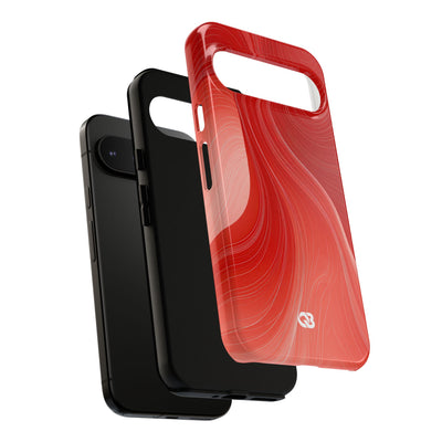 Red Tough Phone Case for Google Pixel - Crimson Silk Strands