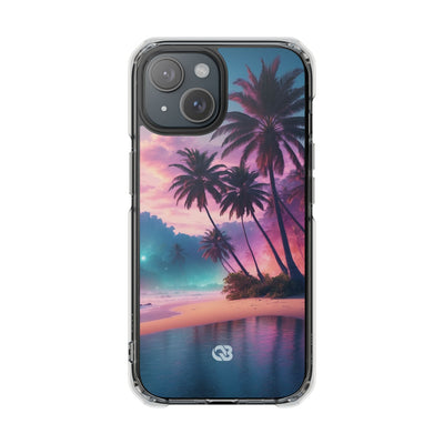 Neon Shore Palms · Impact etui na telefon dla iPhone · Magsafe
