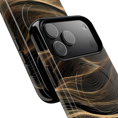 Black Tough 2.0 Magsafe Phone Case for iPhone - Copper Topo Ridge