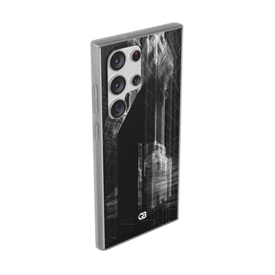 Black Lite Phone Case for Samsung - Ghost Urban Wireframe
