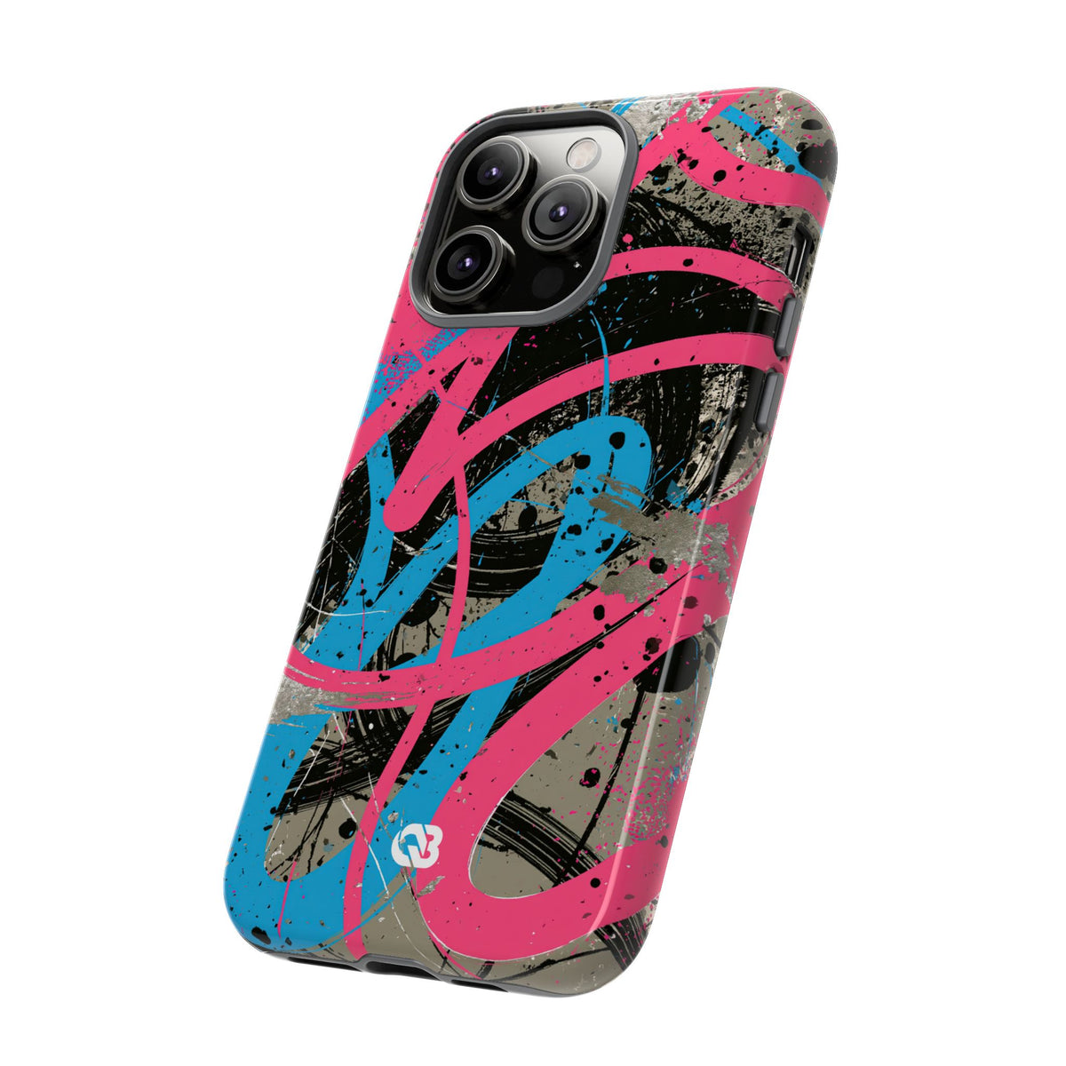 Cyber Splatter Flow · Tough Phone Case for iPhone · Pink