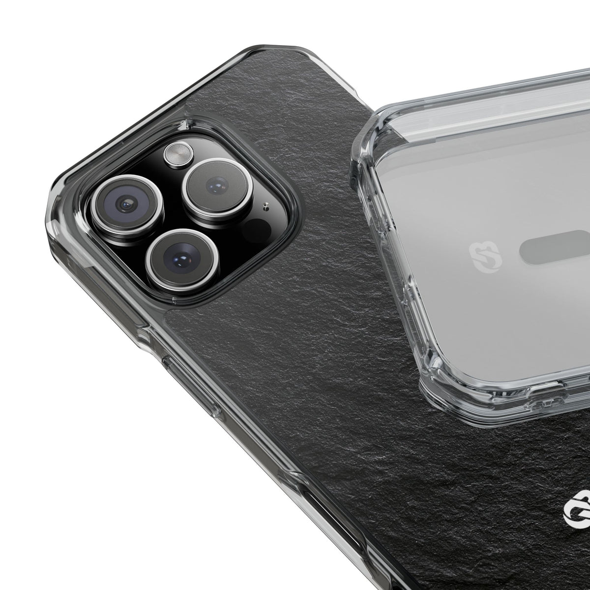 Obsidian Slate · Clear Impact Magnetic Phone Case for iPhone ·  Black