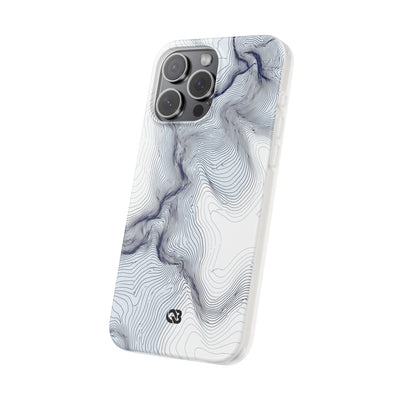 White Lite Phone Case for iPhone - Nordic Ridge Topo