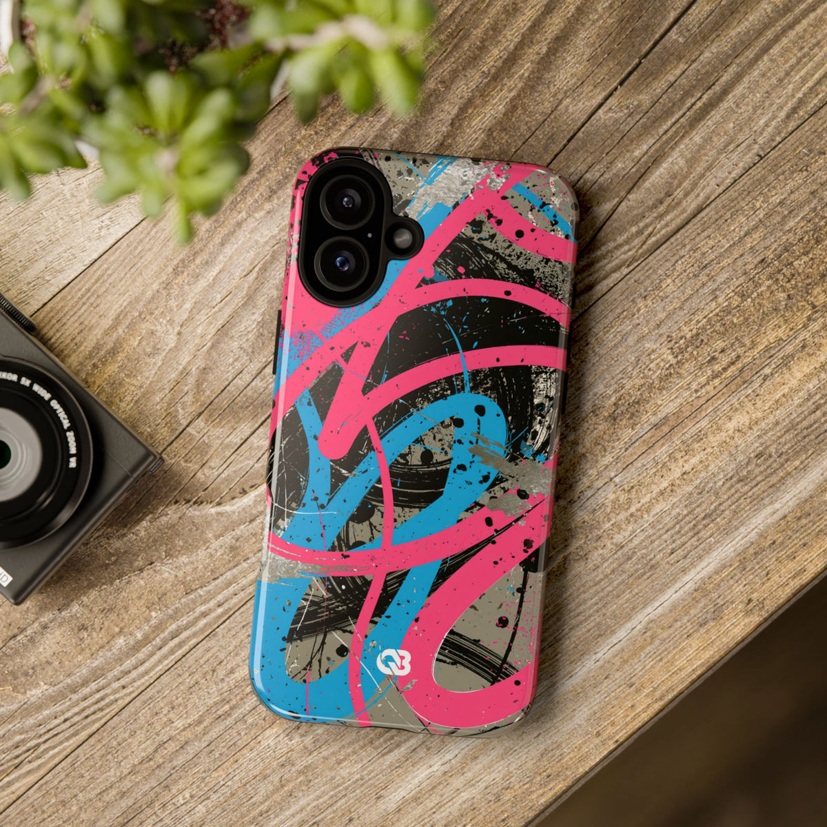 Cyber Splatter Flow · Tough Phone Case for iPhone · Pink
