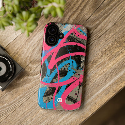 Cyber Splatter Flow · Tough Phone Case for iPhone · Pink