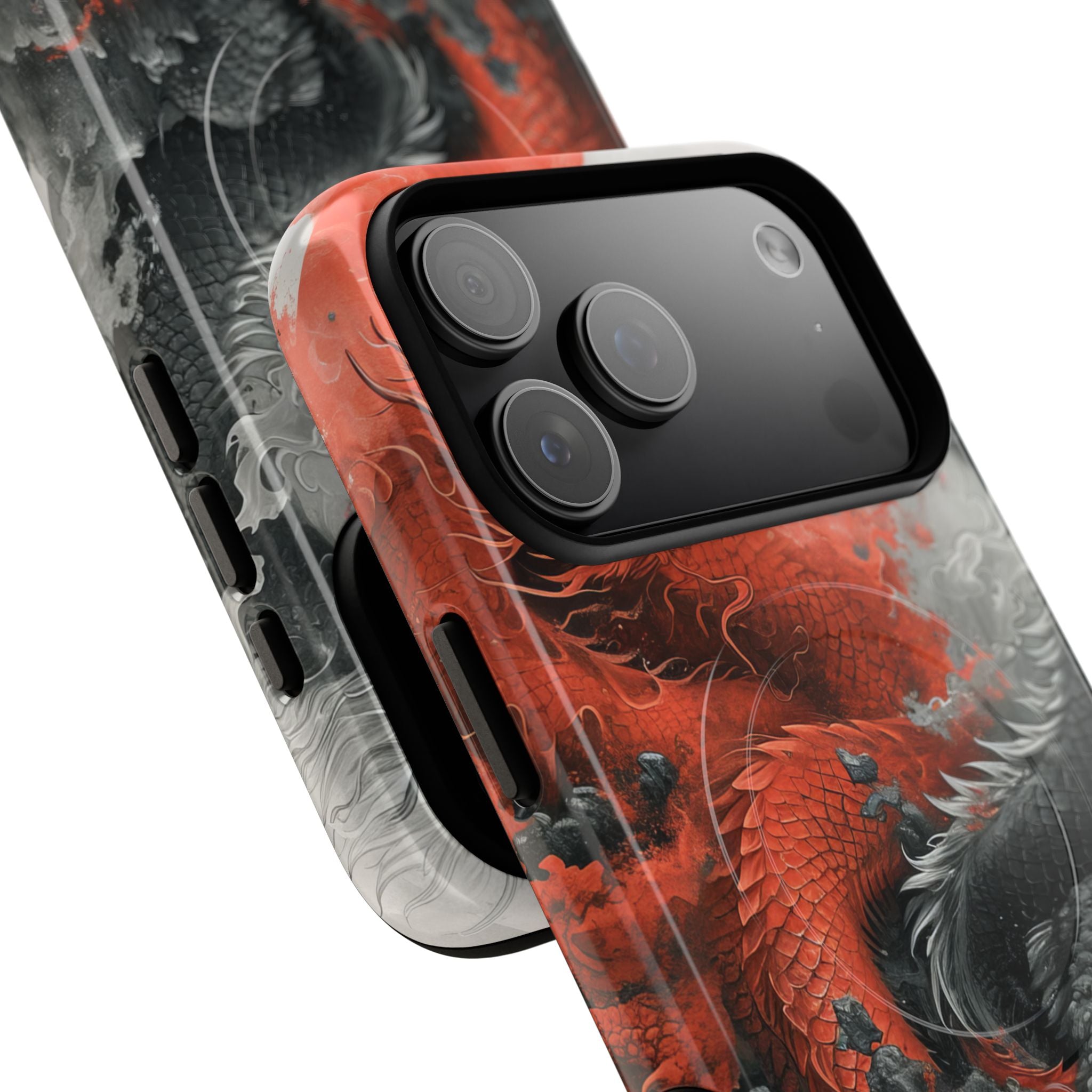 Twin Dragons Crimson iPhone 17 Pro Max Case - Tough+ - CASE•BOB