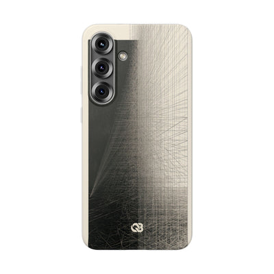 Beige Lite Phone Case for Samsung - Brutalist Graphite Grid