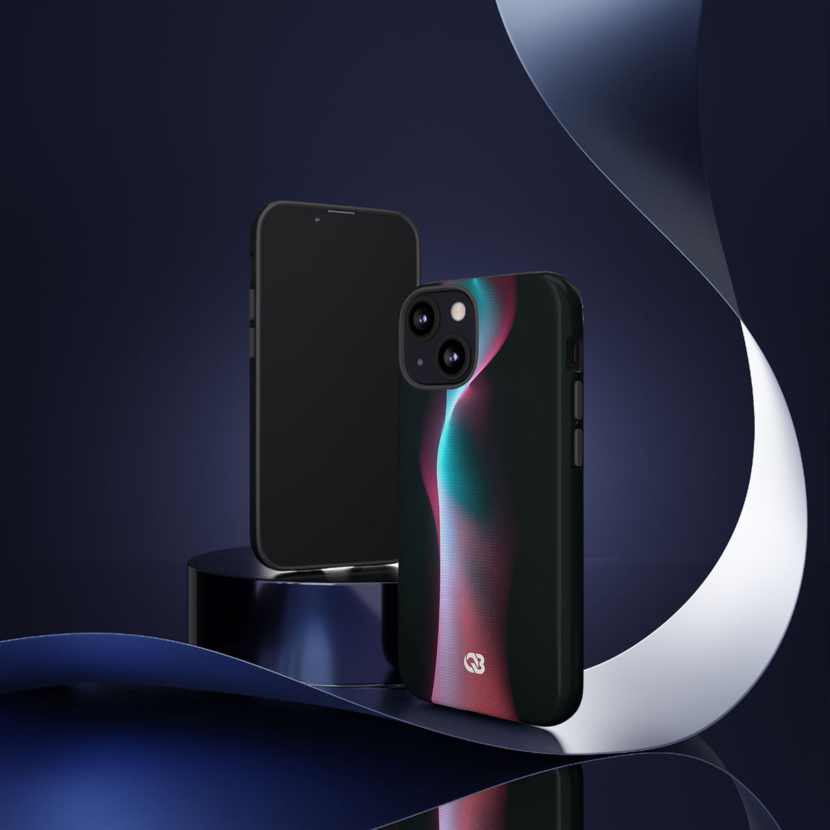 Neon Pixel Flow · Tough Phone Case for iPhone · Black