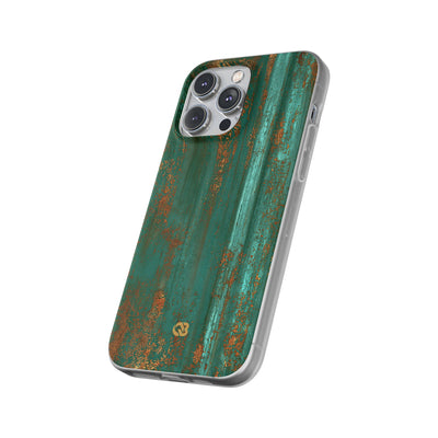 Teal Lite Phone Case for iPhone - Verdigris Copper Siding