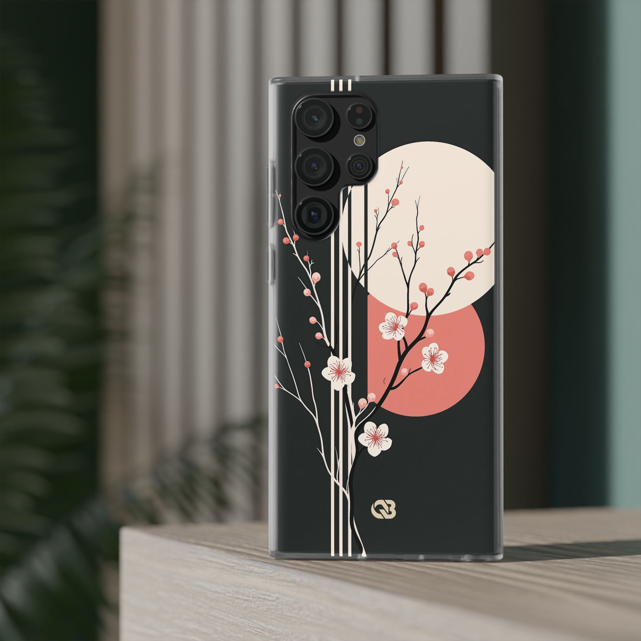 Black Lite Phone Case for Samsung - Kyoto Midnight Blossom
