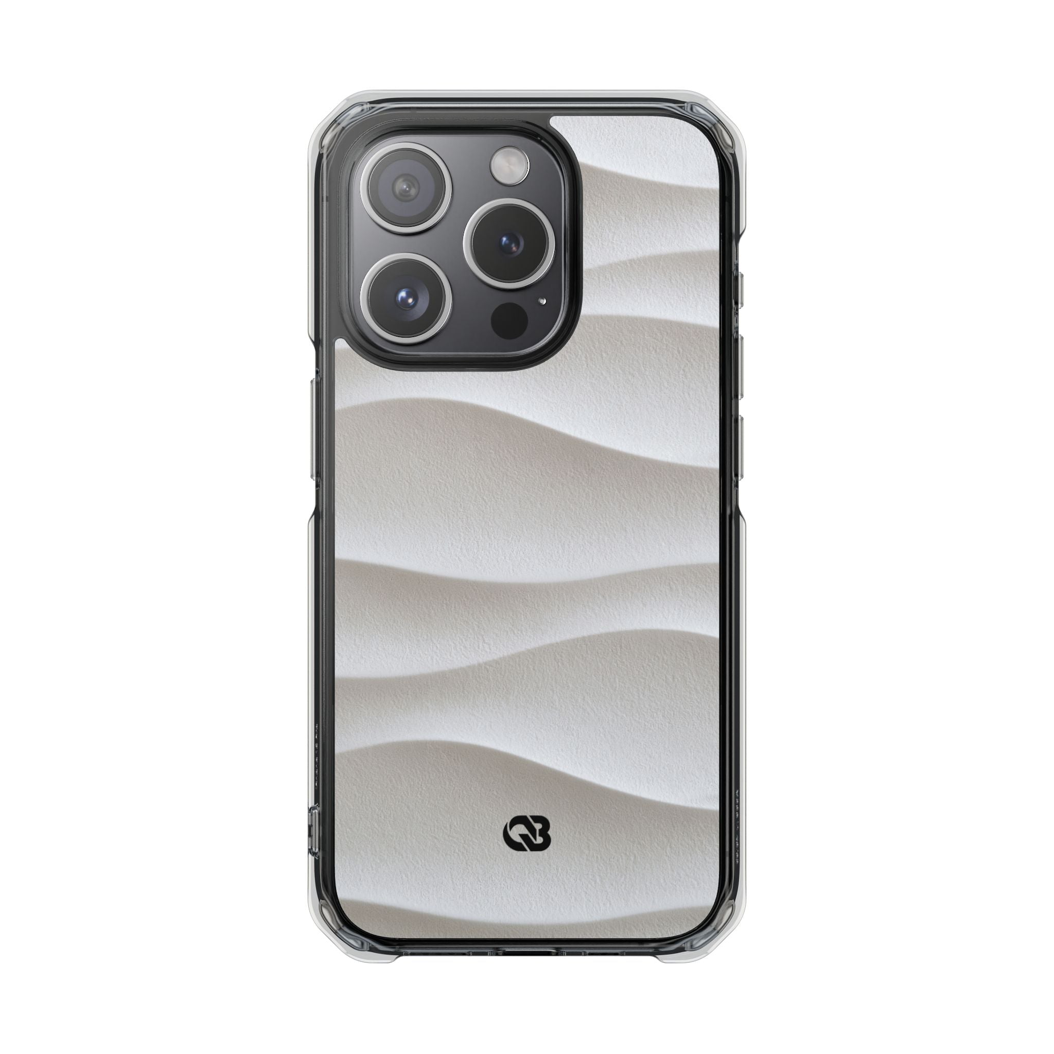 White Impact MagSafe Phone Case for iPhone - Arctic Flow Ridges