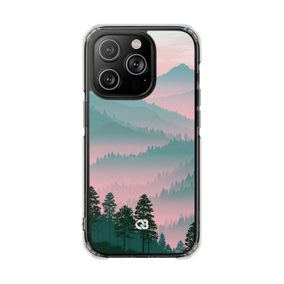 Alpine Horizon · Clear Impact Magnetic Phone Case for iPhone ·  Green