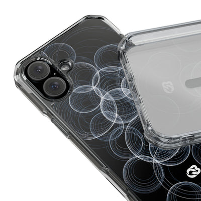 Black Impact MagSafe Phone Case for iPhone - Frosted Ring Matrix
