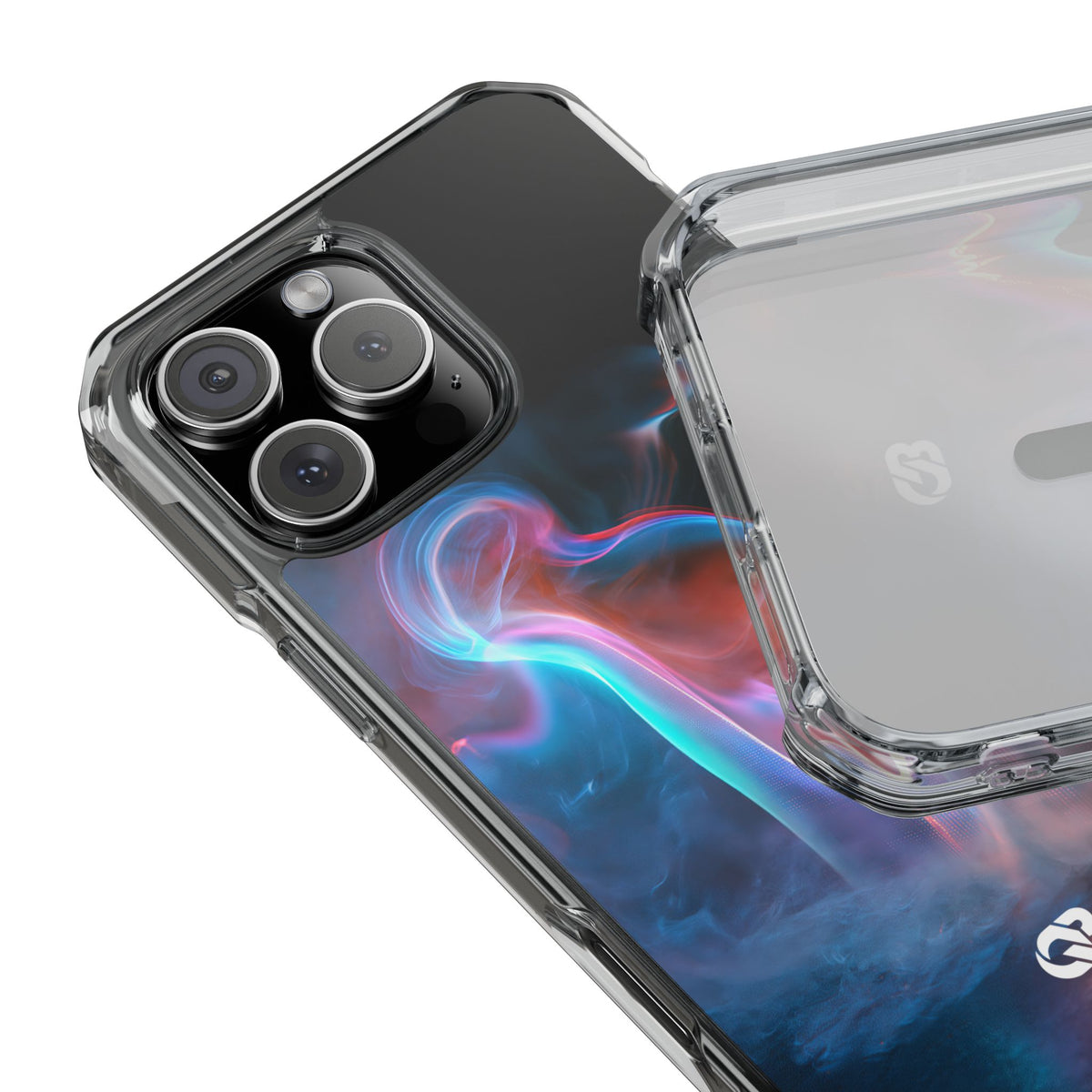 Neon Waveform · Clear Impact Magnetic Phone Case for iPhone · Black