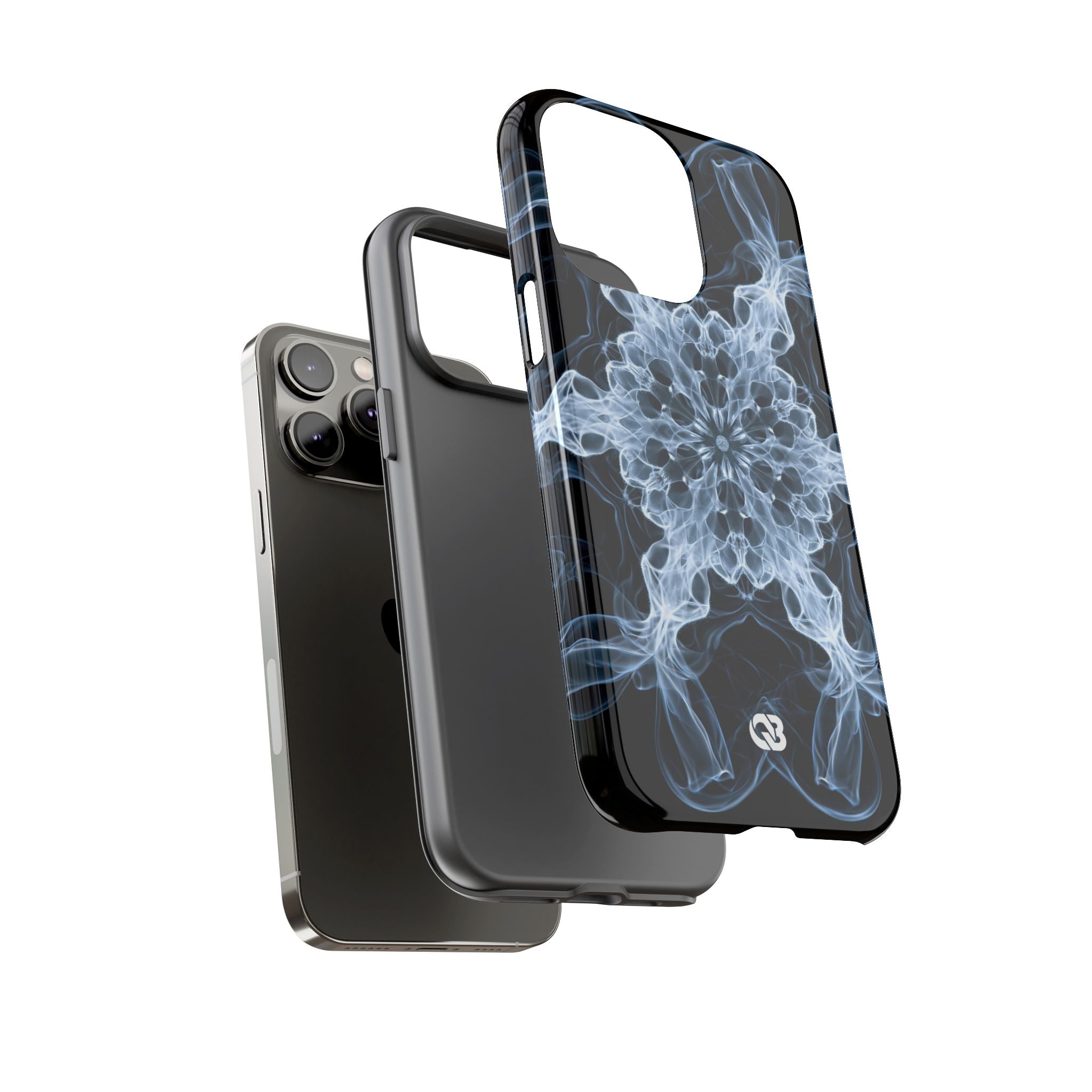 Blue Tough Phone Case for iPhone - Glacial Smoke Crown