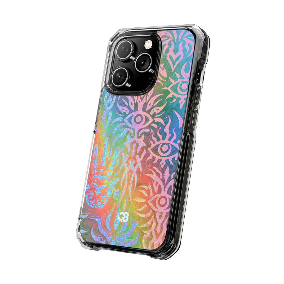 Chromatic Mystic Sigil · Clear Impact Magnetic Phone Case for iPhone · Blue