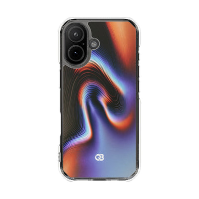 Prismatic Resonance · Clear Impact Magnetic Phone Case for iPhone · Purple